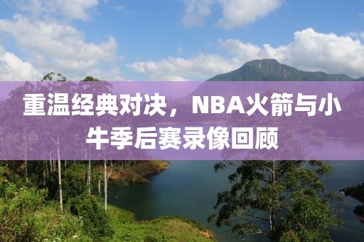 重温经典对决，NBA火箭与小牛季后赛录像回顾